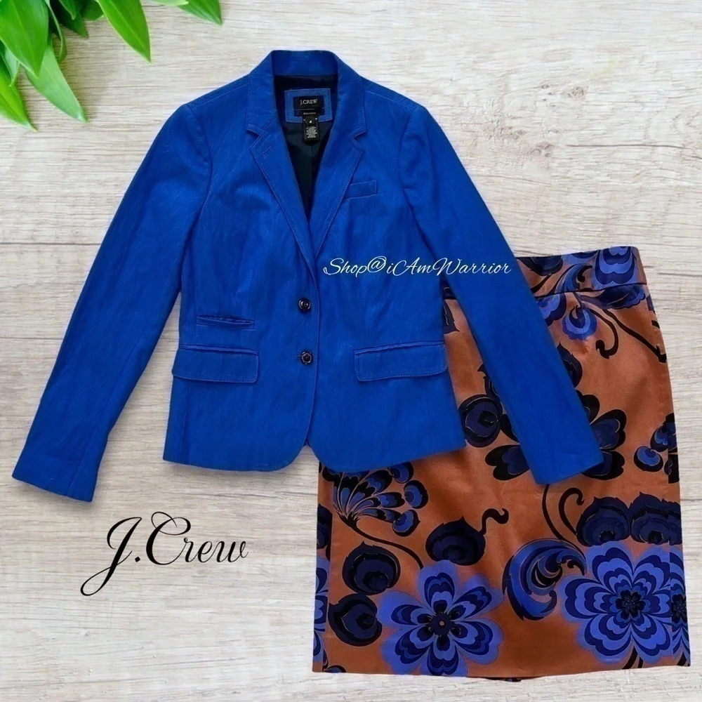 J.Crew sapphire blue rayon blend schoolboy blazer *shop@iamwarrior